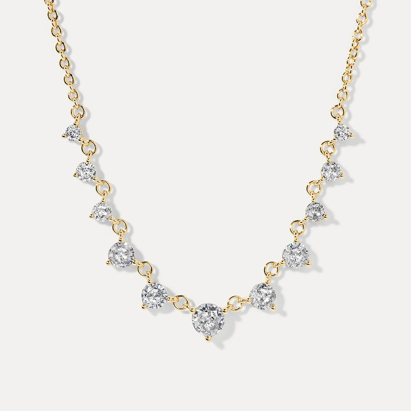 JUSSAN Pave Pendant Minimal Sterling Silver Necklace