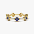 JUSSAN Clover Pave Luxe Sterling Silver Ring
