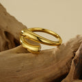 JUSSAN Geometric Hoop Luxe Sterling Silver Ring