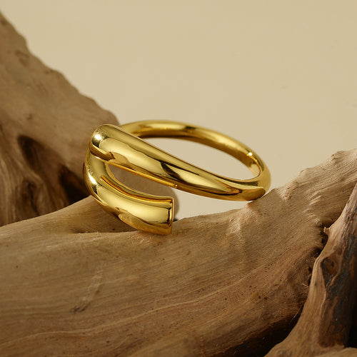 JUSSAN Geometric Hoop Luxe Sterling Silver Ring
