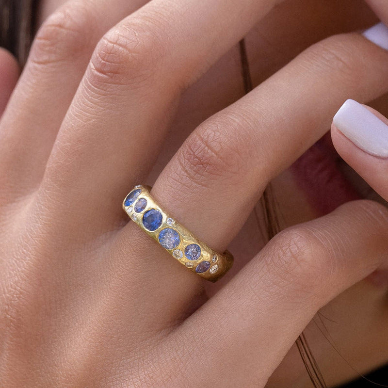 JUSSAN Pave Minimal Luxe Sterling Silver Ring
