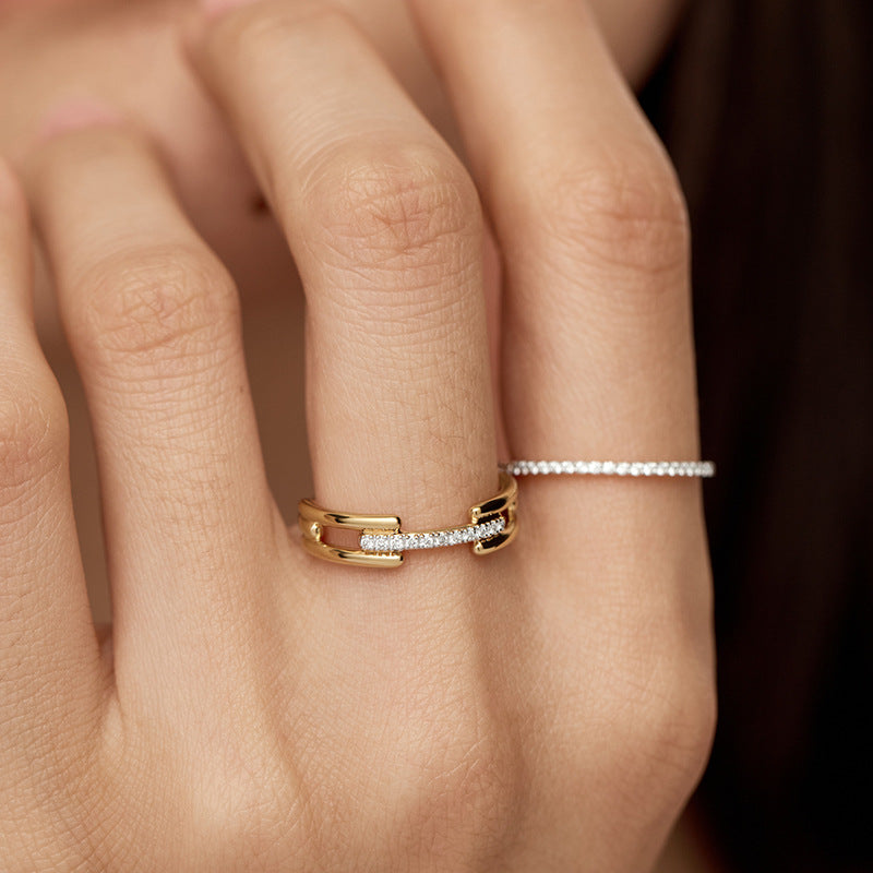 JUSSAN Pave Luxe Sterling Silver Ring