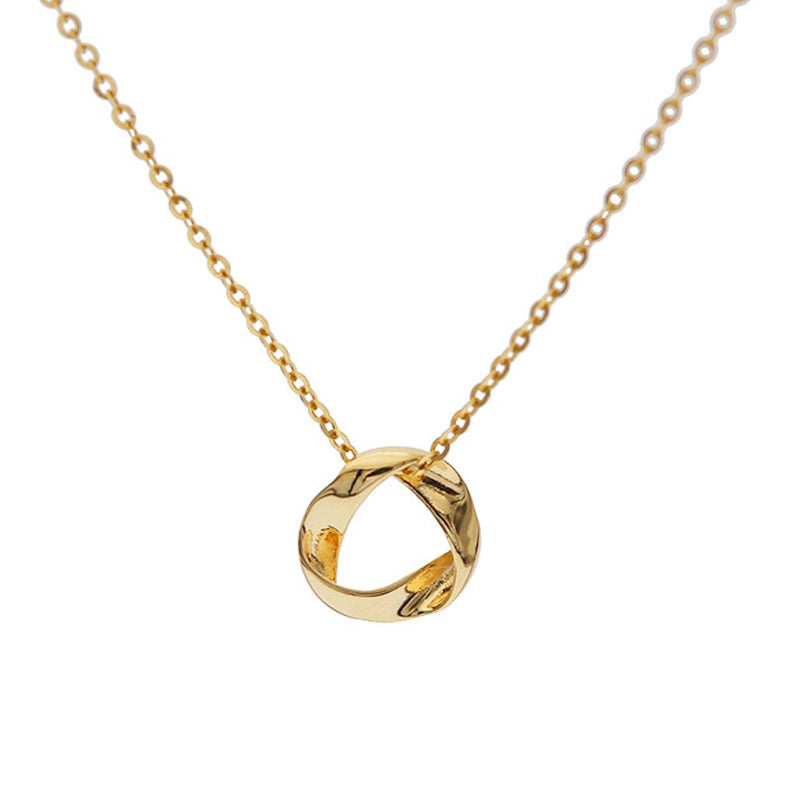 JUSSAN Hoop Minimal Luxe Sterling Silver Necklace