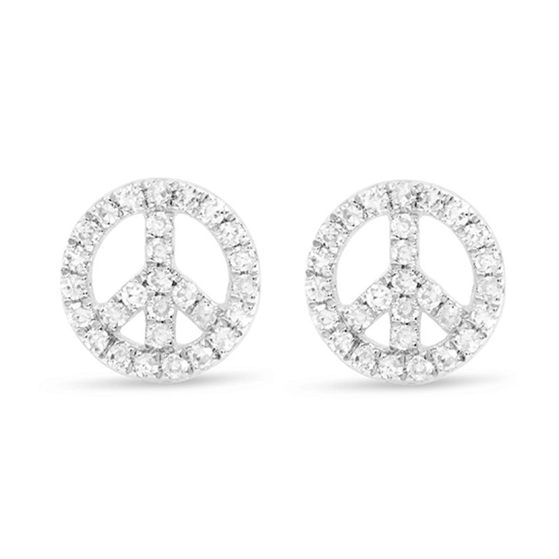 JUSSAN Pave Minimal Luxe Sterling Silver Earrings