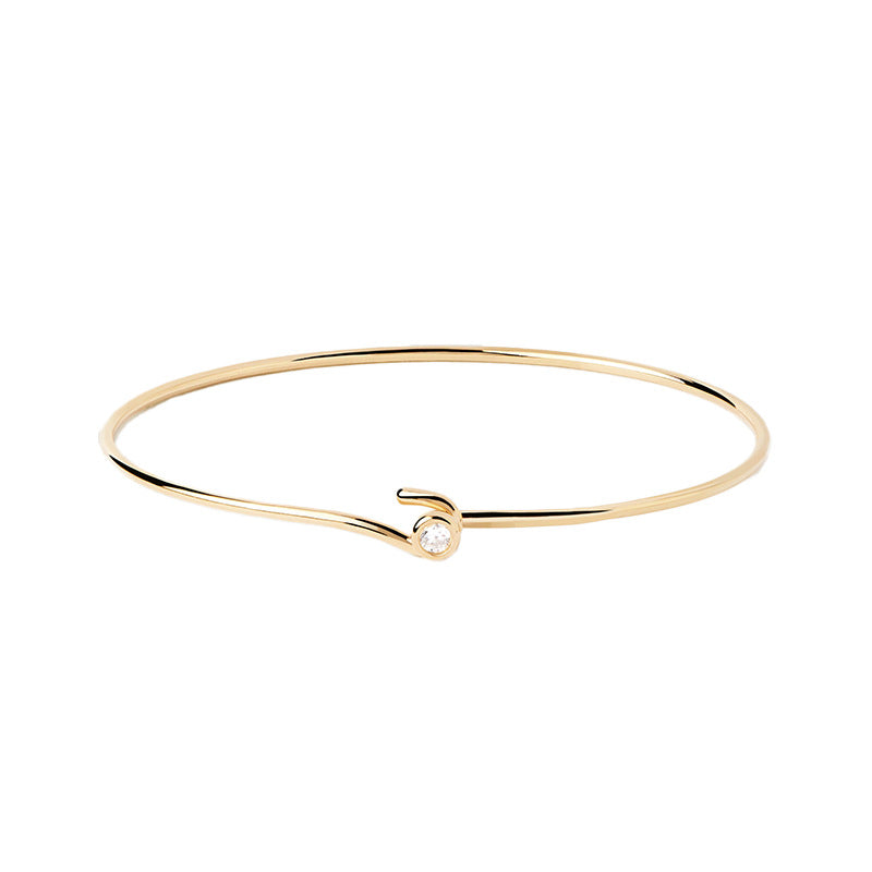 JUSSAN Pave Hoop Sterling Silver Bracelet
