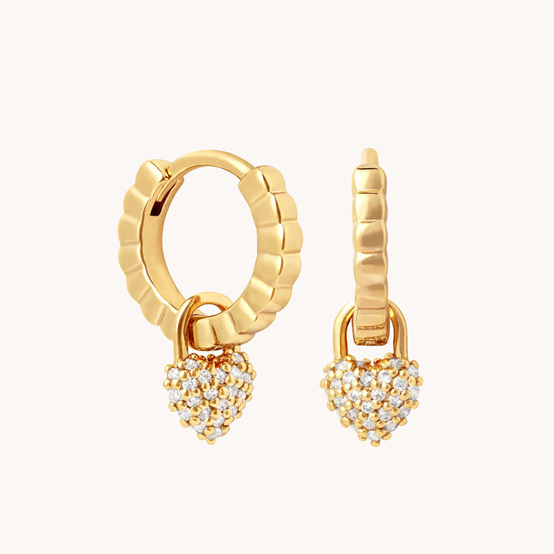 JUSSAN Heart Luxe Sterling Silver Earrings