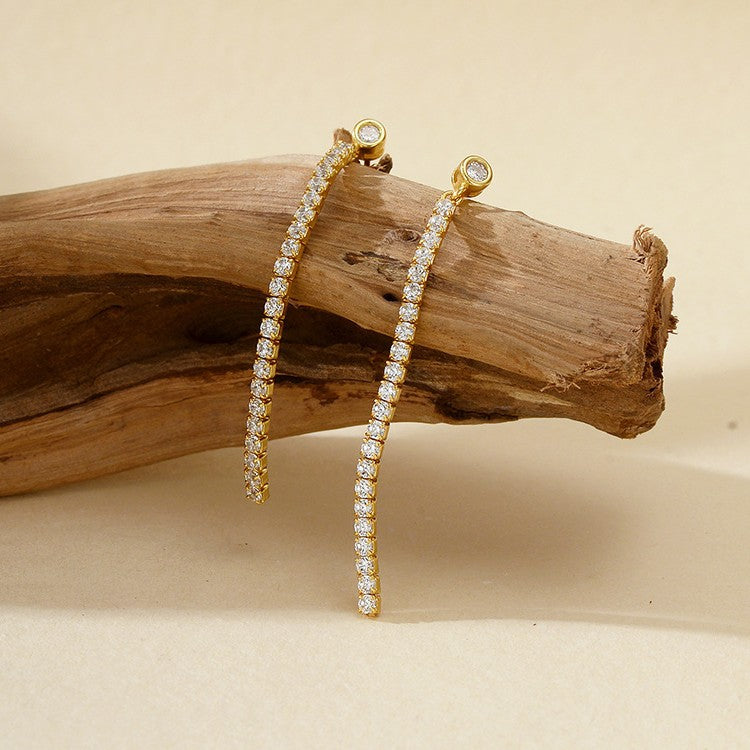 JUSSAN Pave Luxe Sterling Silver Earrings