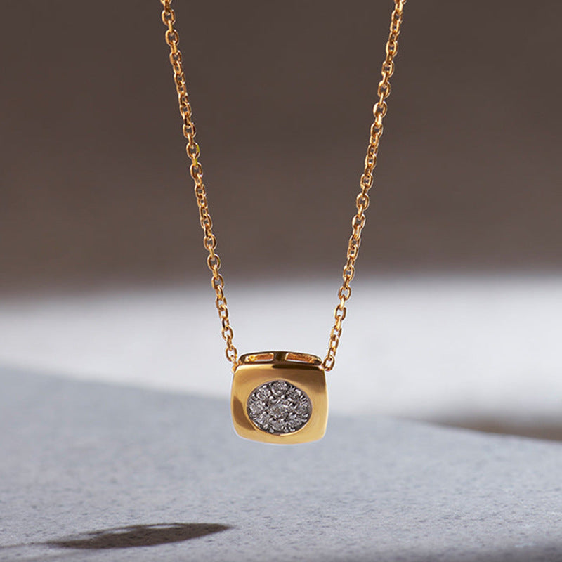JUSSAN Geometric Minimal Luxe Sterling Silver Necklace