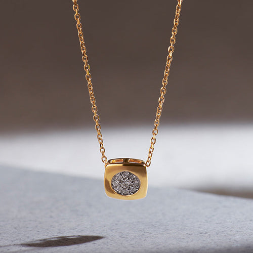 JUSSAN Geometric Minimal Luxe Sterling Silver Necklace