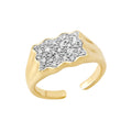 JUSSAN Pave Minimal Luxe Sterling Silver Ring