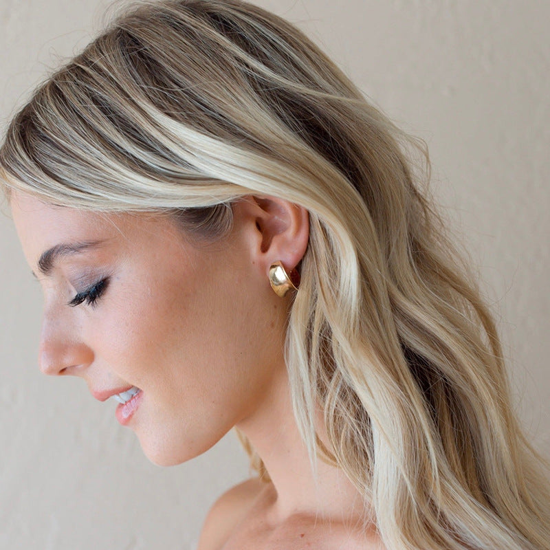 JUSSAN Geometric Minimal Luxe Sterling Silver Earrings