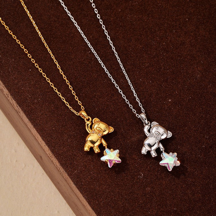 JUSSAN Star Pendant Sterling Silver Necklace