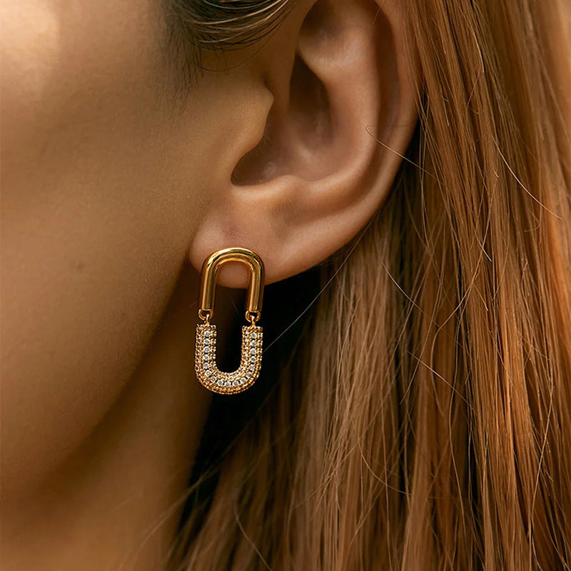 JUSSAN Pave Luxe Sterling Silver Earrings