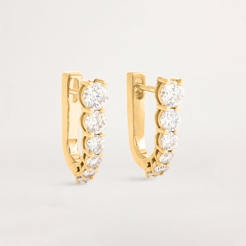 JUSSAN Pave Luxe Sterling Silver Earrings