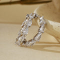 JUSSAN Teardrop Pave Sterling Silver Earrings