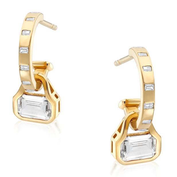 JUSSAN Pave Pendant Luxe Sterling Silver Earrings