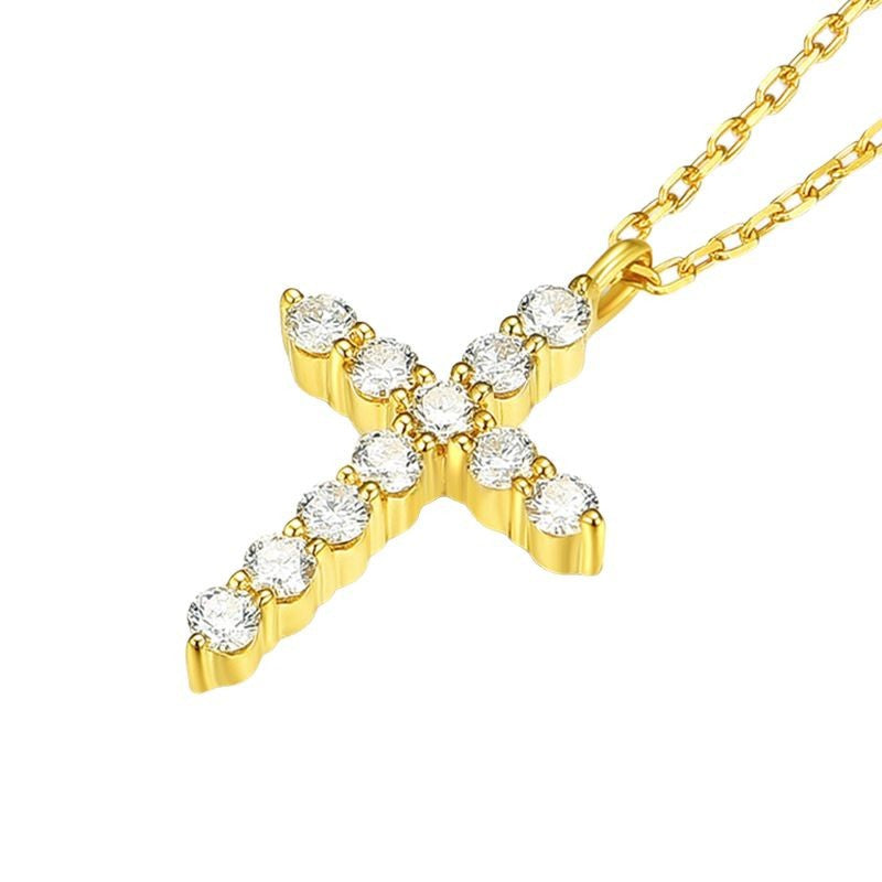 JUSSAN Pave Pendant Sterling Silver Necklace