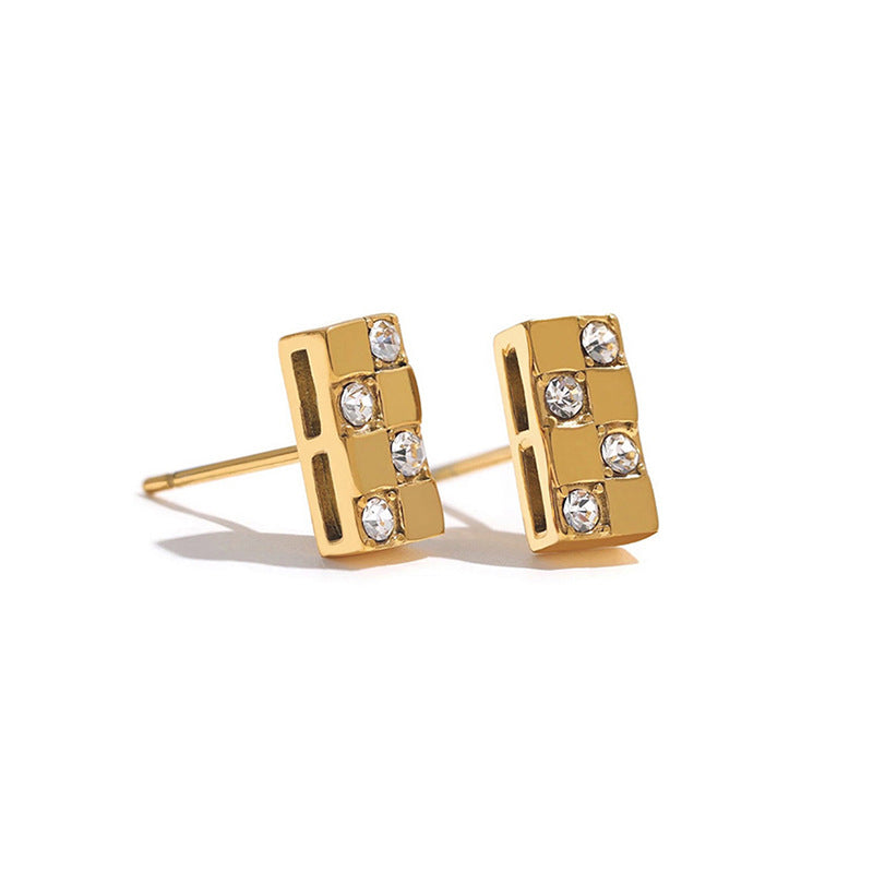 JUSSAN Cross Minimal Luxe Sterling Silver Earrings