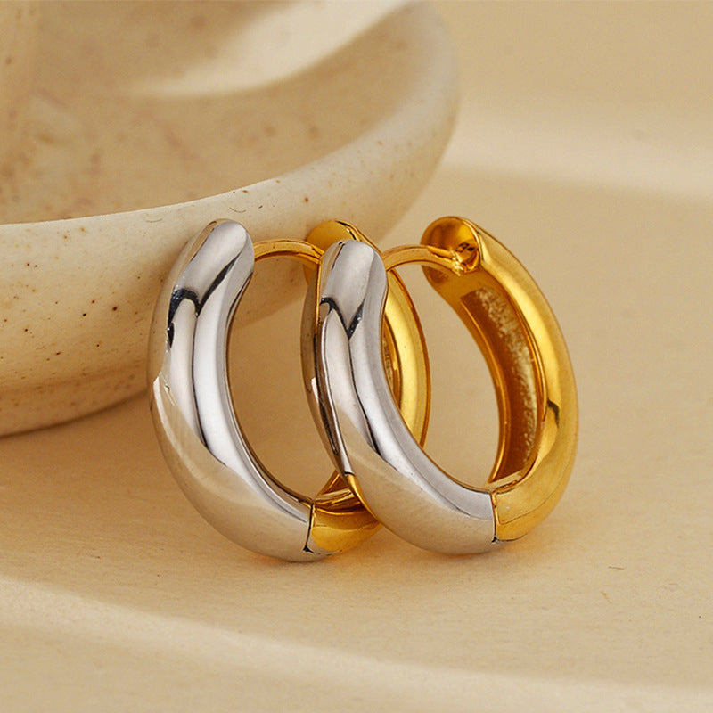 JUSSAN Hoop Minimal Luxe Sterling Silver Earrings