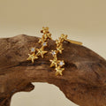 JUSSAN Star Pave Luxe Sterling Silver Earrings