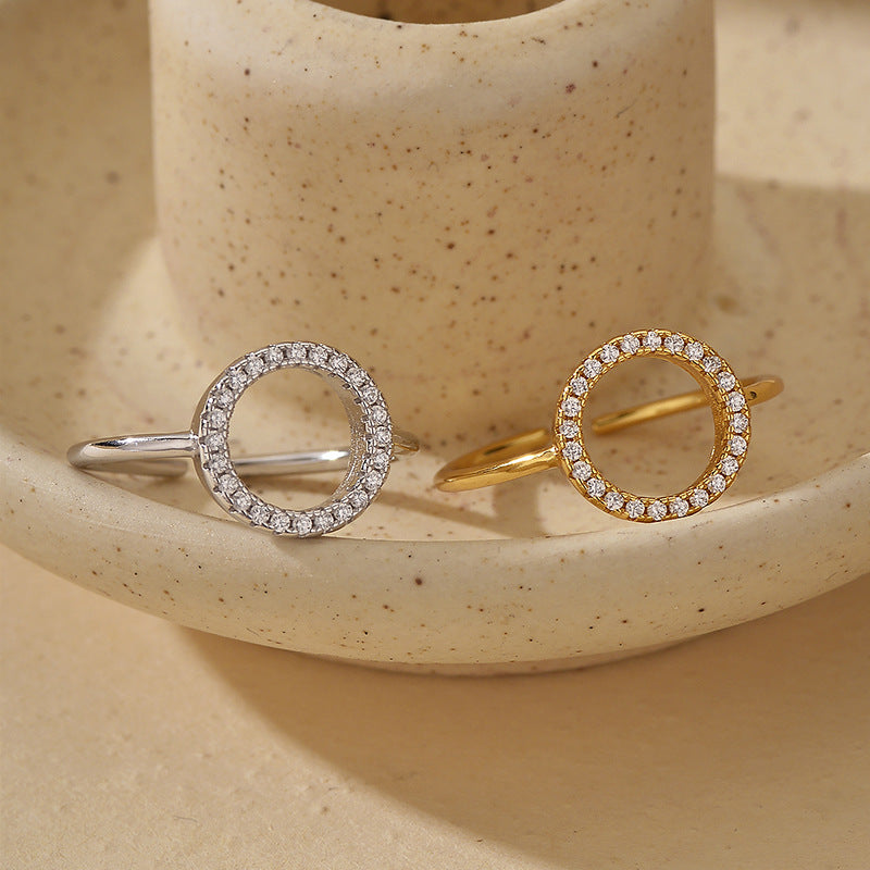 JUSSAN Pave Sterling Silver Ring