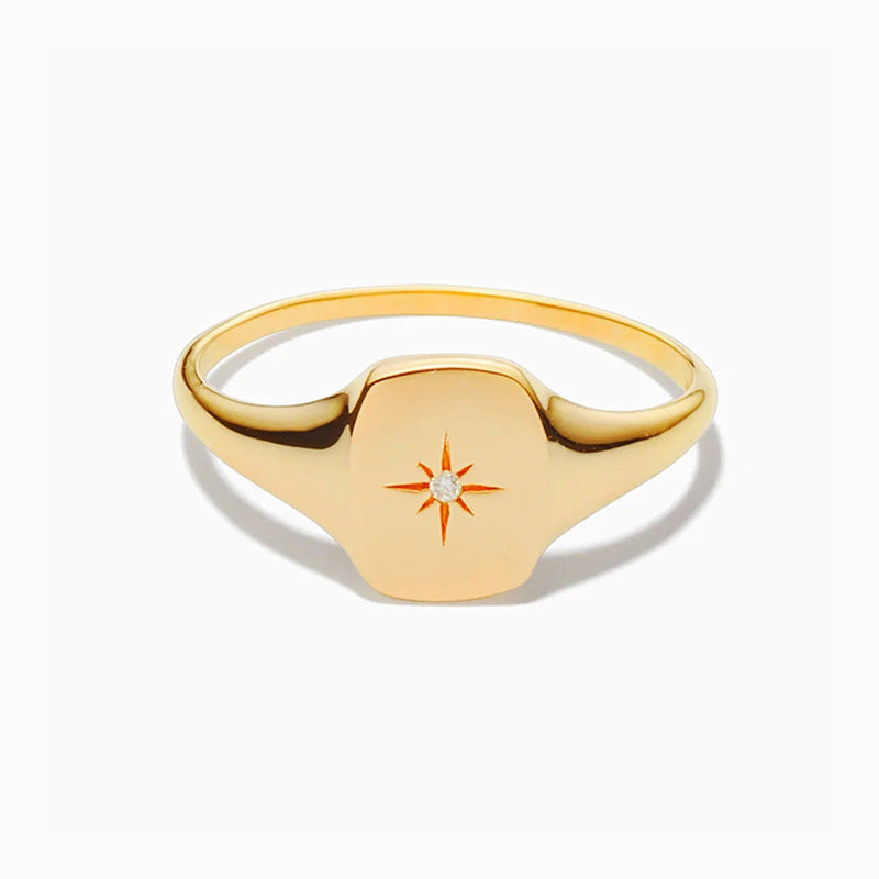 JUSSAN Star Pave Luxe Sterling Silver Ring