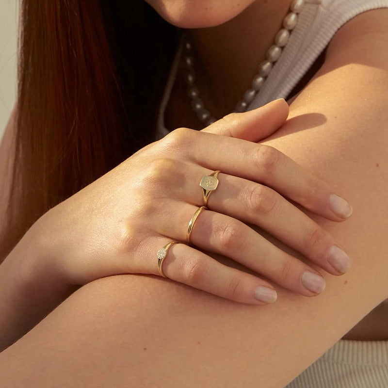 JUSSAN Star Pave Luxe Sterling Silver Ring