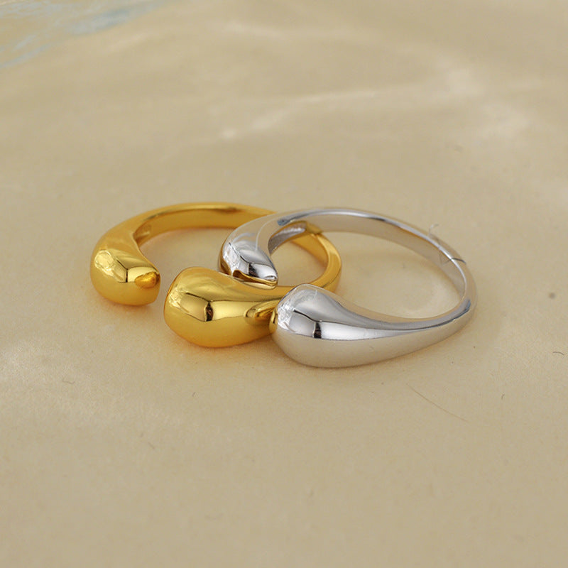 JUSSAN Geometric Minimal Luxe Sterling Silver Ring