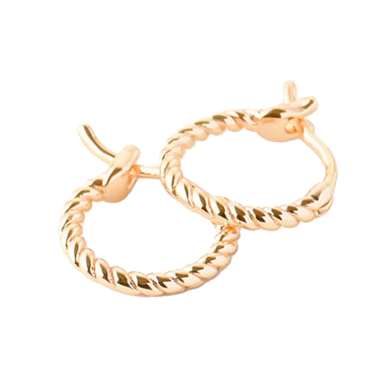 JUSSAN Floral Hoop Luxe Sterling Silver Earrings