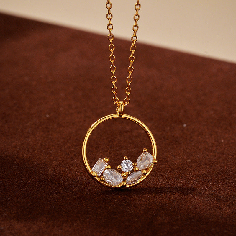 JUSSAN Pave Pendant Luxe Sterling Silver Necklace