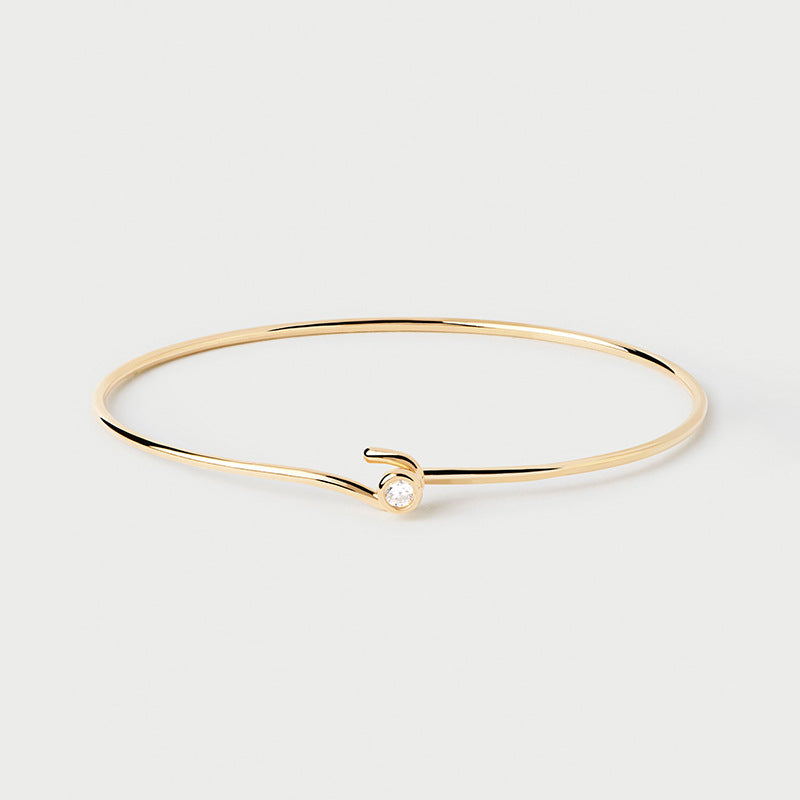 JUSSAN Pave Hoop Sterling Silver Bracelet