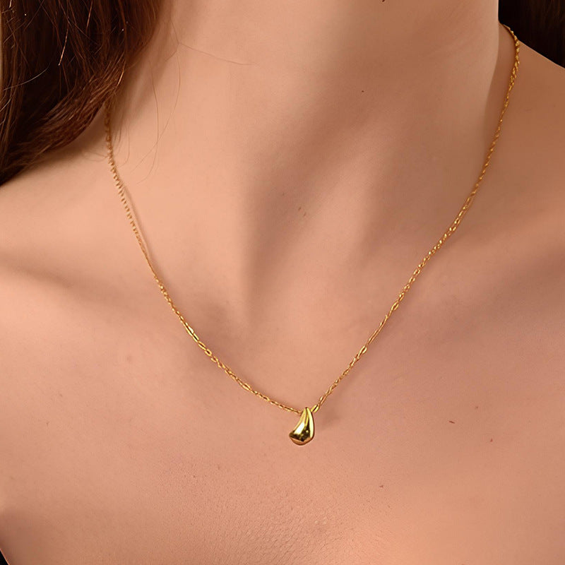 JUSSAN Teardrop Minimal Luxe Sterling Silver Necklace