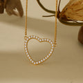 JUSSAN Heart Pave Luxe Sterling Silver Necklace