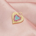 JUSSAN Heart Pave Sterling Silver Earrings