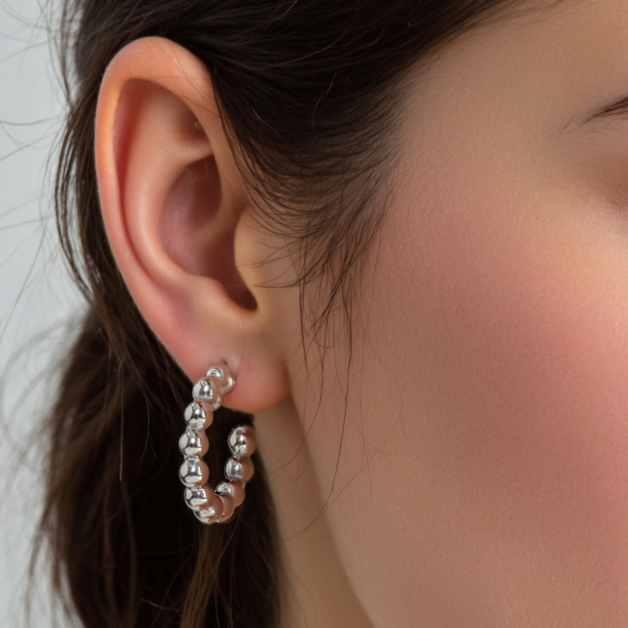 JUSSAN Pave Sterling Silver Earrings