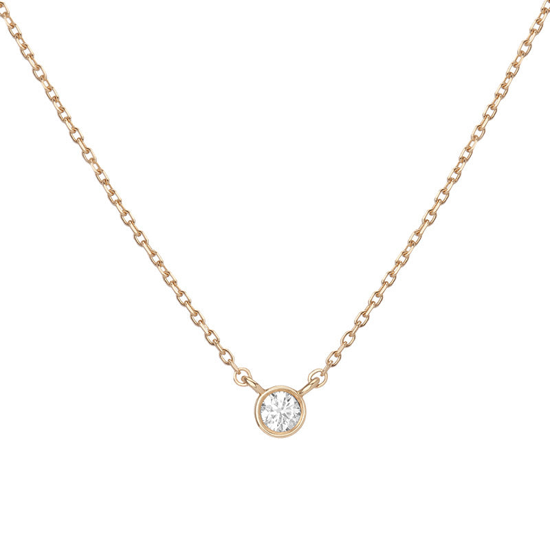 JUSSAN Pave Pendant Sterling Silver Necklace