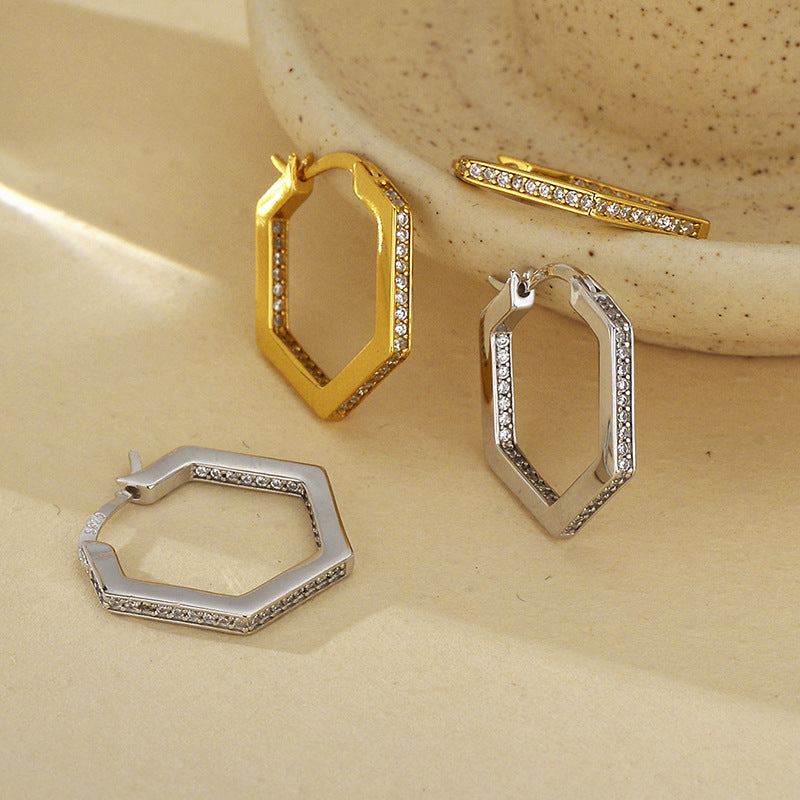 JUSSAN Pave Luxe Sterling Silver Earrings