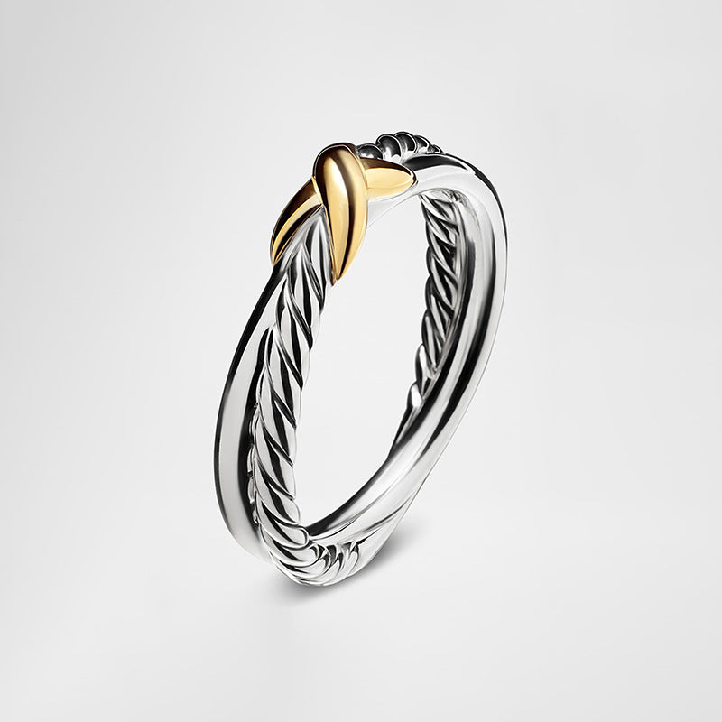 JUSSAN Cross Minimal Luxe Sterling Silver Ring