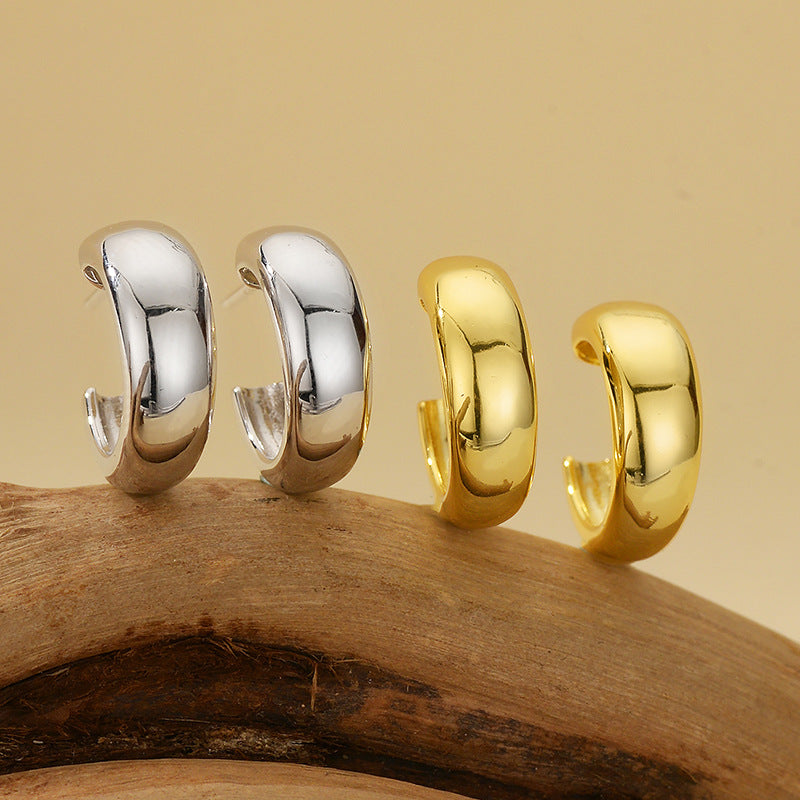 JUSSAN Hoop Minimal Sterling Silver Earrings