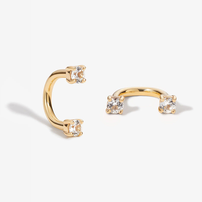 JUSSAN Pave Luxe Sterling Silver Earrings