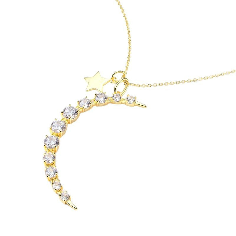 JUSSAN Starlight Pave Sterling Silver Necklace