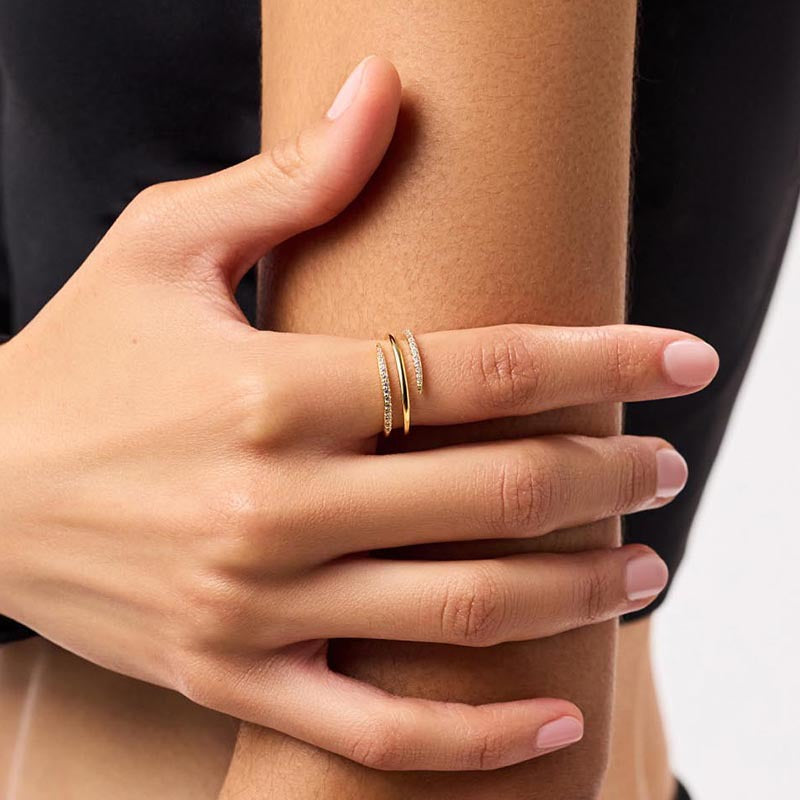 JUSSAN Pave Sterling Silver Ring