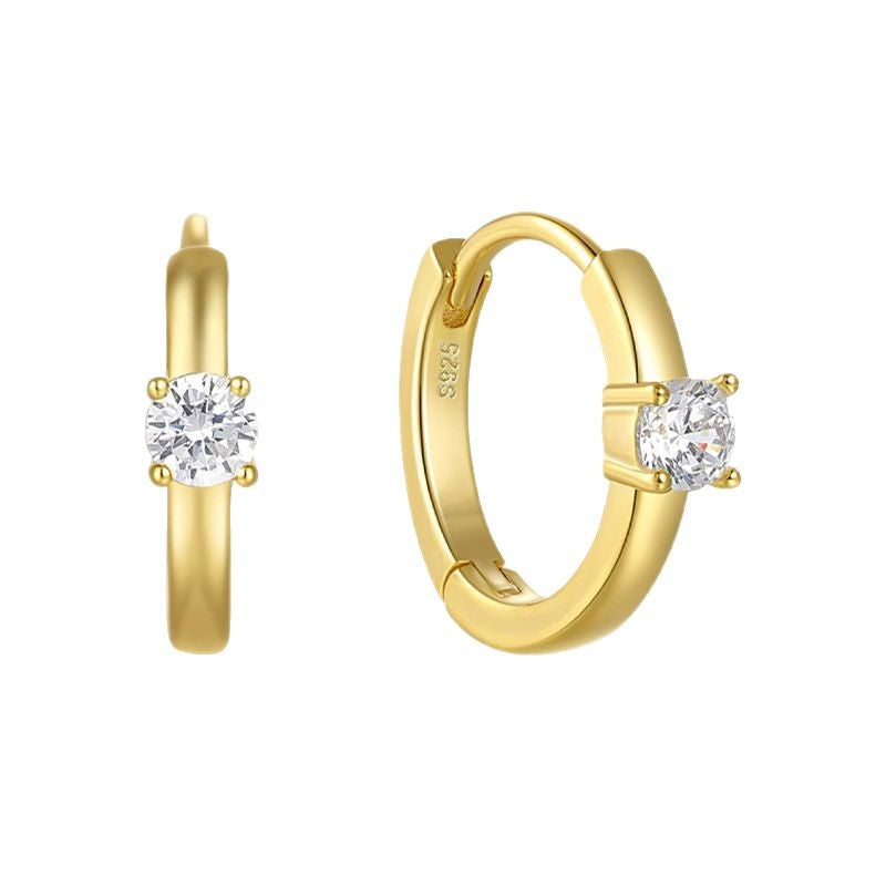 JUSSAN Hoop Minimal Luxe Sterling Silver Earrings