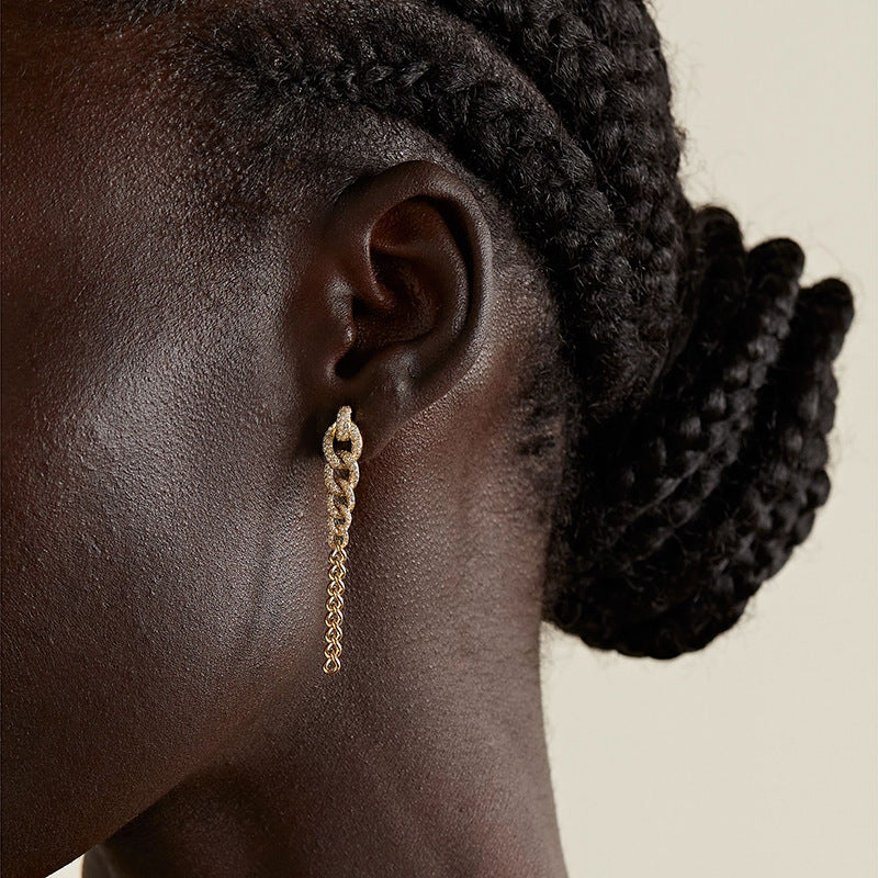 JUSSAN Pave Luxe Sterling Silver Earrings