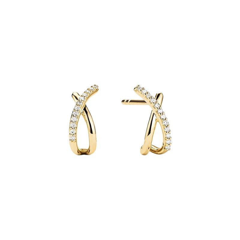 JUSSAN Cross Luxe Sterling Silver Earrings