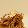 JUSSAN Heart Pave Luxe Sterling Silver Ring