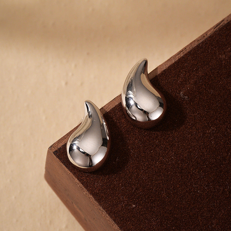 JUSSAN Teardrop Minimal Sterling Silver Earrings
