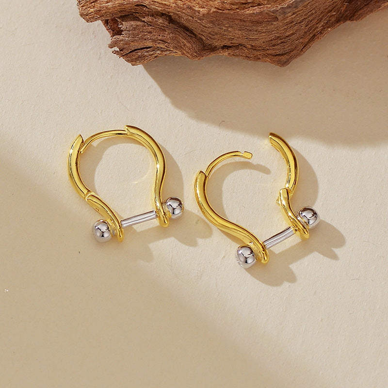 JUSSAN Hoop Minimal Luxe Sterling Silver Earrings