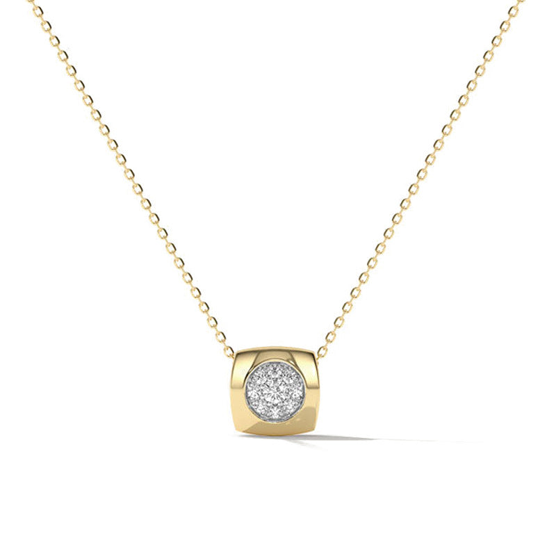 JUSSAN Geometric Minimal Luxe Sterling Silver Necklace