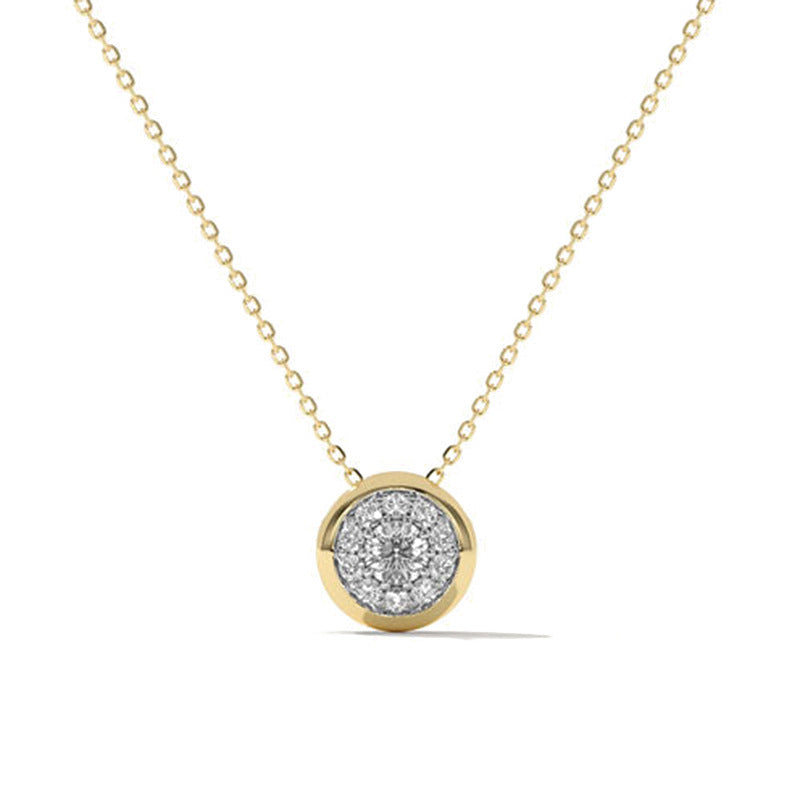 JUSSAN Pave Minimal Luxe Sterling Silver Necklace
